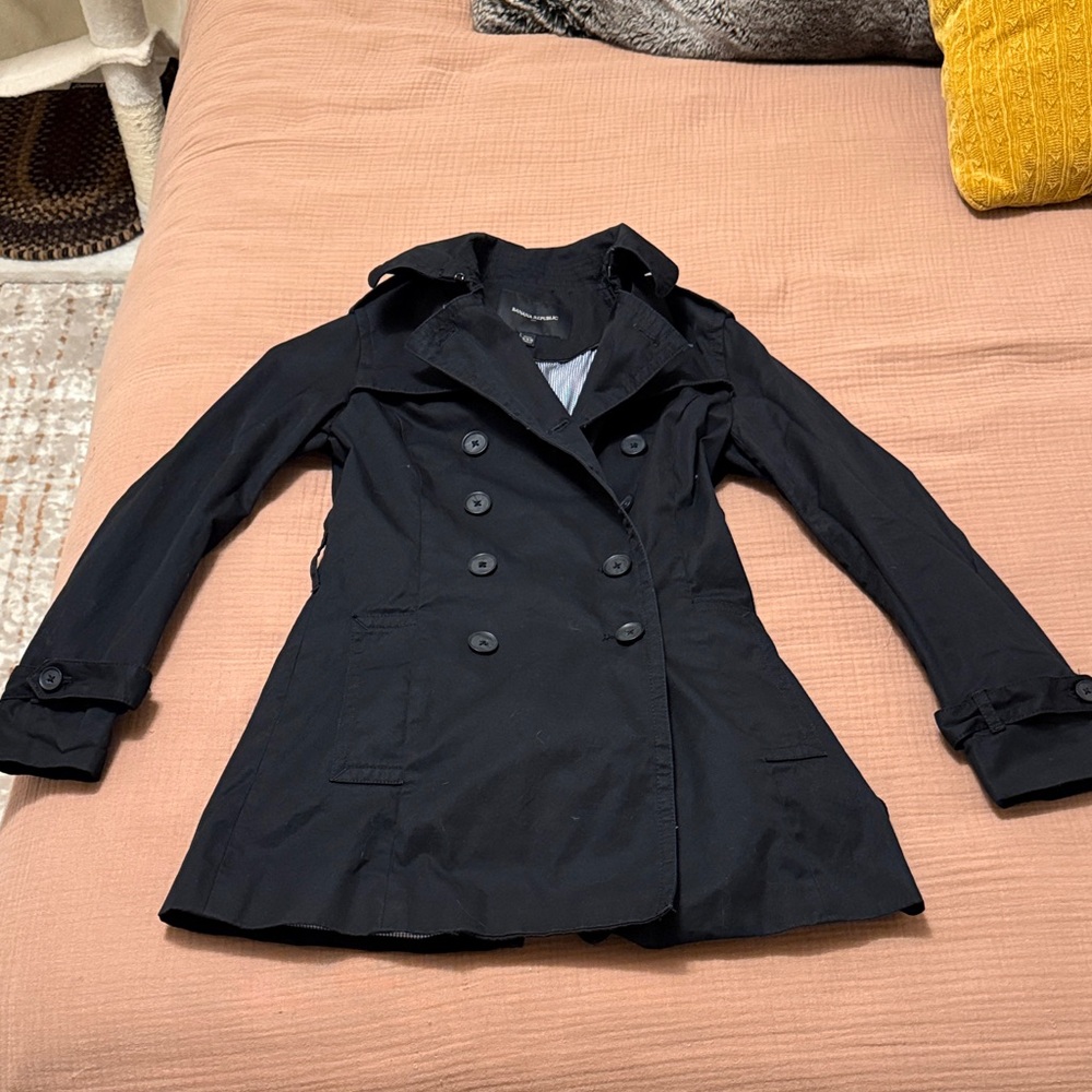 Banana Republic Black Trench Coat